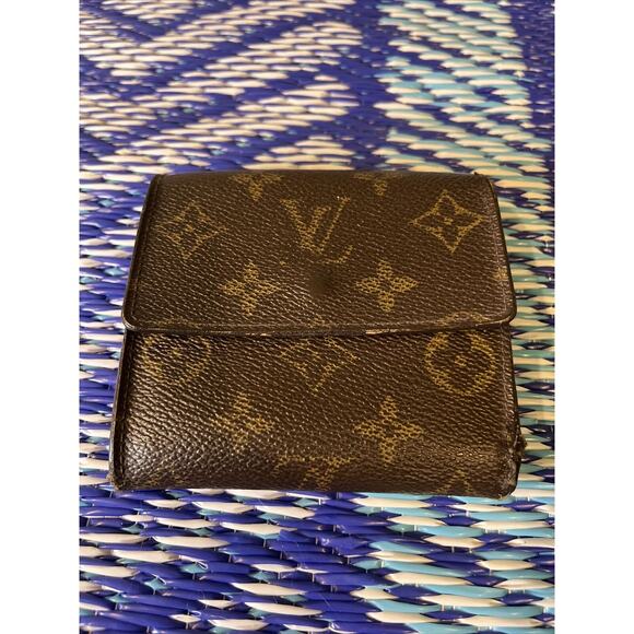 Louis Vuitton Wallet Brown Monogram Portefeiulle Elise Trifold Wallet -Nice One! - Picture 2 of 10